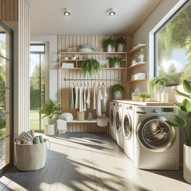 the role of indoor plants in a laundry room