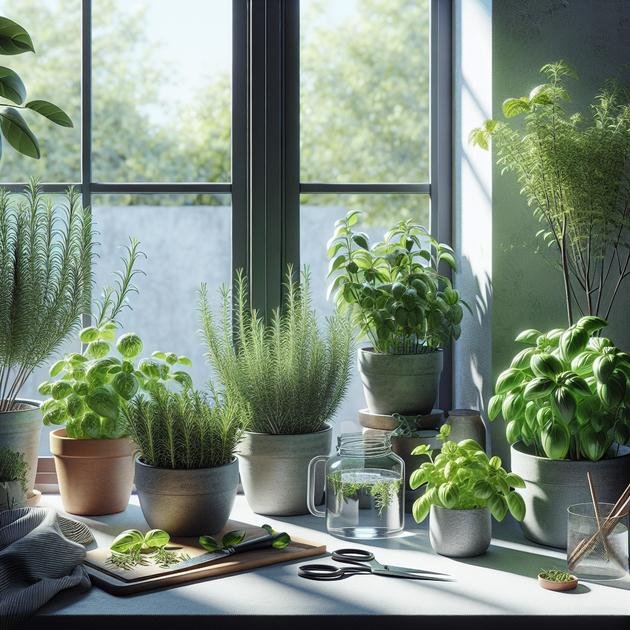 Creative ways to display your herbal window garden