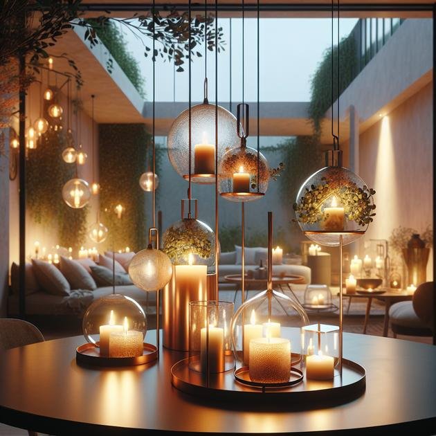 decorative concrete candle holders