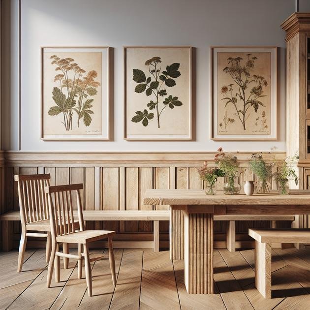 lighting choices that highlight vintage nature decor