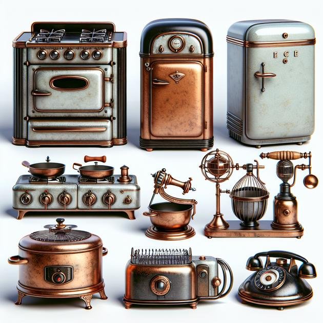 mixing colors and styles with vintage appliances