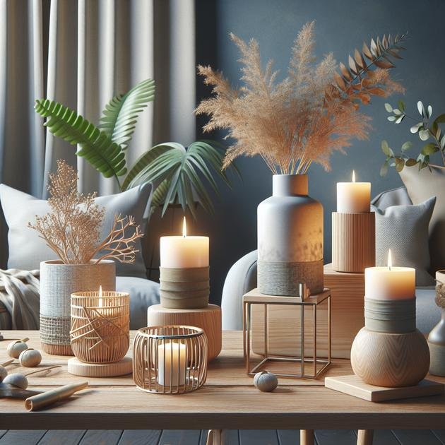 modern geometric candle holders