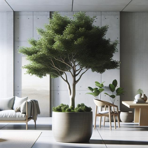 potted trees for office environments