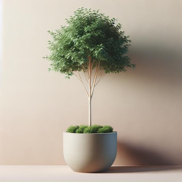 styling potted trees in living rooms