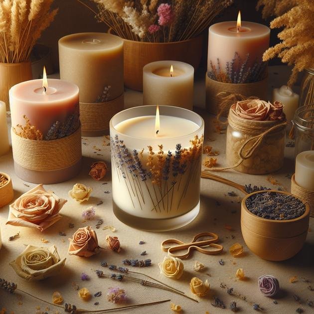 basic materials and tools for candle making
