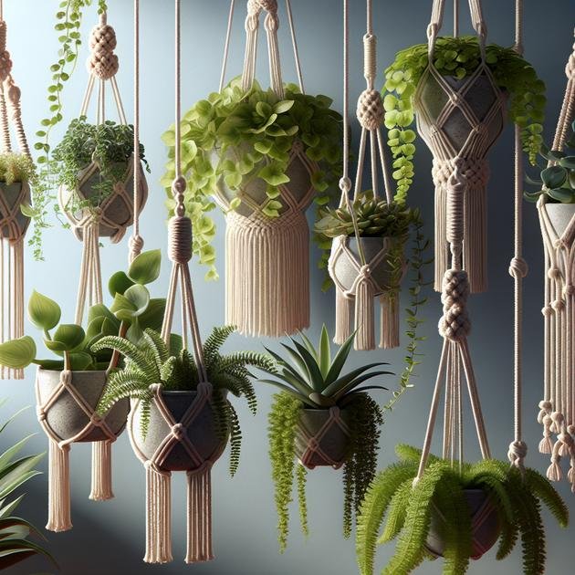 Choosing the right plants and pots for hangers