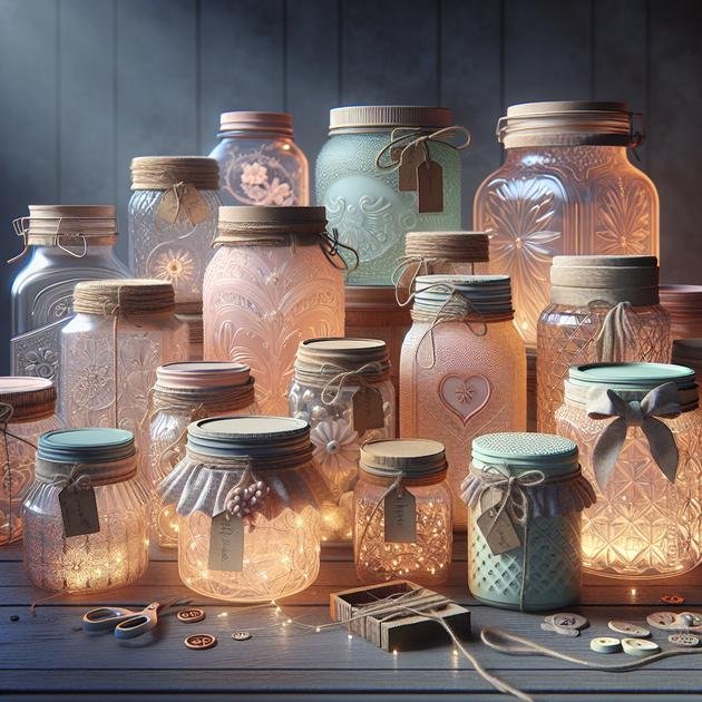 making homemade gifts with upcycled jars