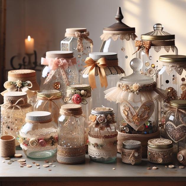 turning jars into kitchen organizers