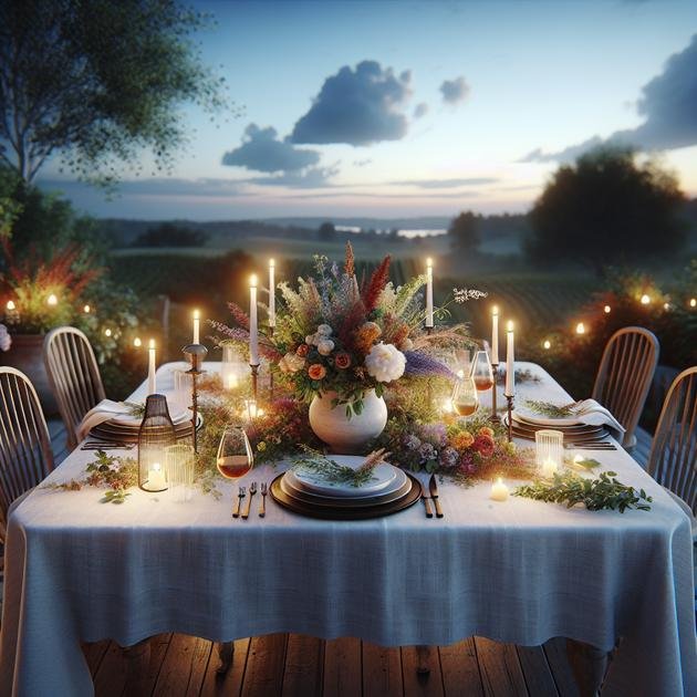 lighting ideas for dinner al fresco