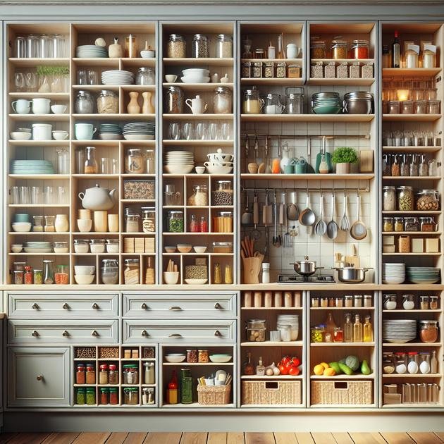 clean cabinets regularly to maintain order